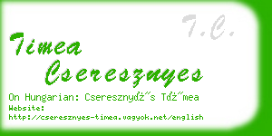 timea cseresznyes business card